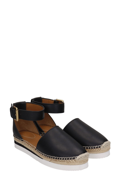 Shop See By Chloé Glyn Espadrilles In Black Leather