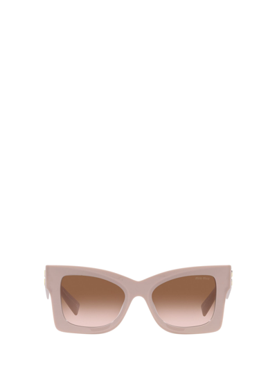 Shop Miu Miu Eyewear Mu 08ws Pink Sunglasses