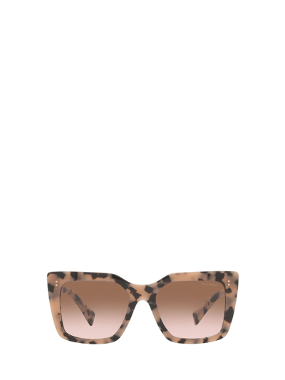 Shop Miu Miu Mu 02ws Pink Havana Sunglasses