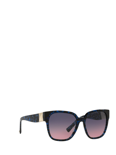 Shop Valentino Va4111 Blue Havana Sunglasses