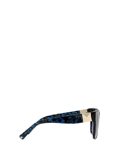 Shop Valentino Va4111 Blue Havana Sunglasses