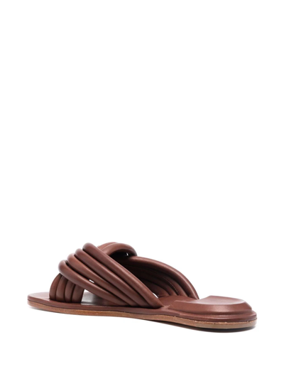 Shop Officine Creative Cybille Leather Sandals In Brown