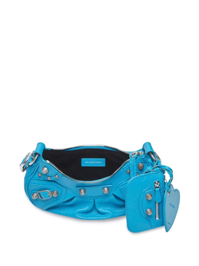 Shop Balenciaga Le Cagole Xs Shoulder Bag In Blau