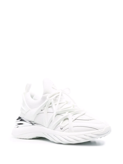 Shop Jimmy Choo Cosmos Panelled Sneakers In Weiss