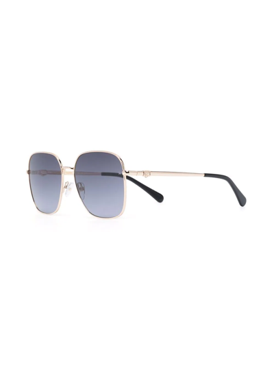 Shop Chiara Ferragni Pilot-frame Style Sunglasses In Gold