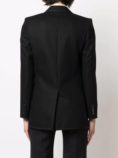 Shop Saint Laurent Single-breasted Blazer In Schwarz