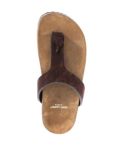 Shop Saint Laurent Jimmy 25mm Sandals In Braun