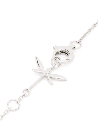 Shop Anapsara 18kt White Gold Dragonfly Diamond Pendant Necklace In Silber