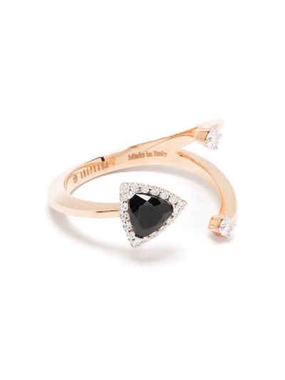 Shop Anapsara 18kt Rose Gold Micro Spinel And Diamond Ring In Rosa