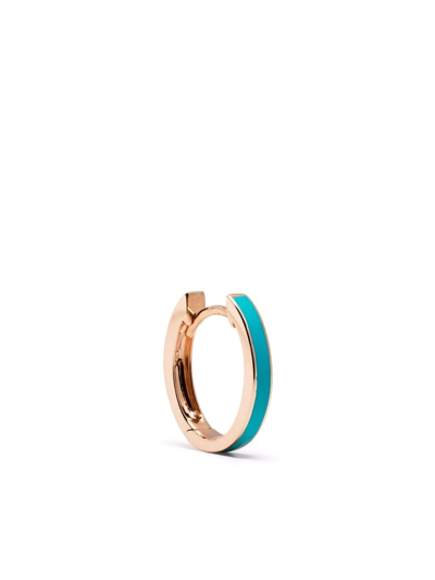 Shop Anapsara 18kt Rose Gold Micro Cosmos Single Hoop Earring In Rosa