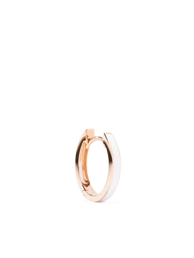 Shop Anapsara 18kt Rose Gold Micro Cosmos Single Hoop Earring In Rosa