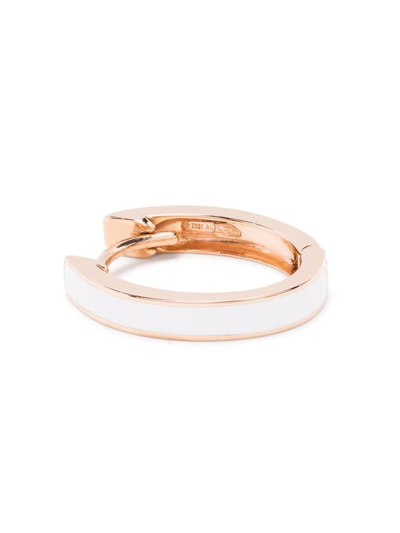 Shop Anapsara 18kt Rose Gold Micro Cosmos Single Hoop Earring In Rosa