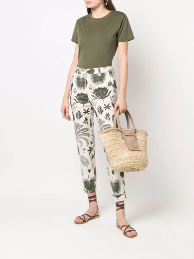 P.a.r.o.s.h Graphic-print Trousers In Nude