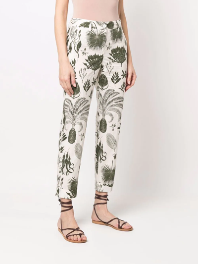 P.a.r.o.s.h Graphic-print Trousers In Nude