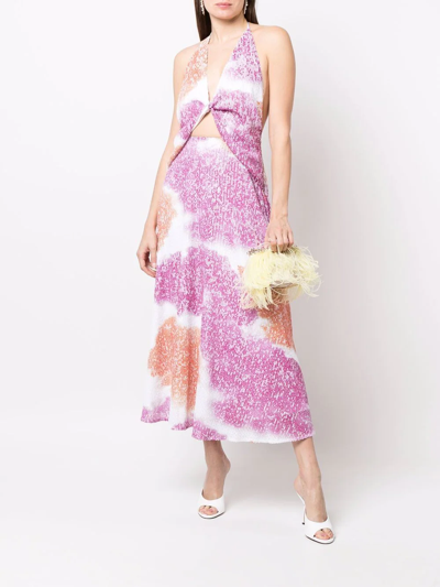 In The Mood For Love Sequin-embellished Midi Dress In Rosa