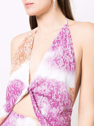 In The Mood For Love Sequin-embellished Midi Dress In Rosa