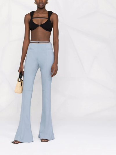 Jacquemus Le Pantalon Tangelo Wool-blend Pants In Light Blue