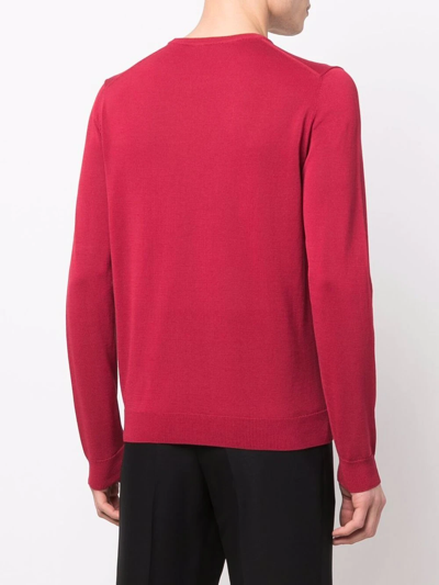 Shop Zanone Crew-neck Knitted Jumper In Rot