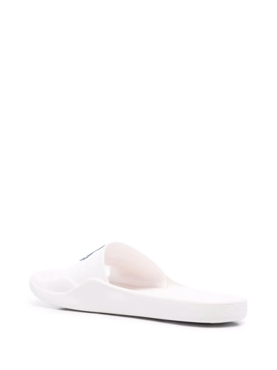Shop Kenzo Slide Pool Tiger Sandals In Weiss