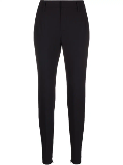 Shop Brunello Cucinelli Zip-ankles Tapered Trousers In Schwarz