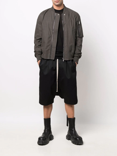 Shop Rick Owens Drkshdw Flight Bomber Jacket In Braun