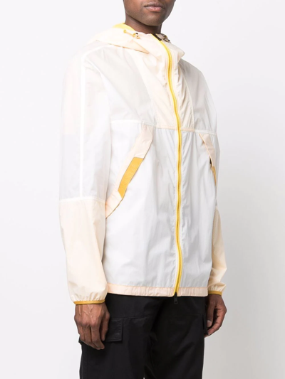 Shop Moncler Doi Hooded Raincoat In Weiss