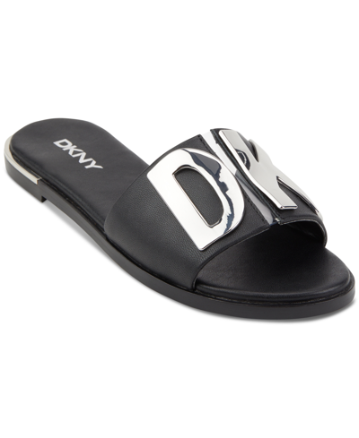 Shop Dkny Women's Waltz Flat Sandals In New Black