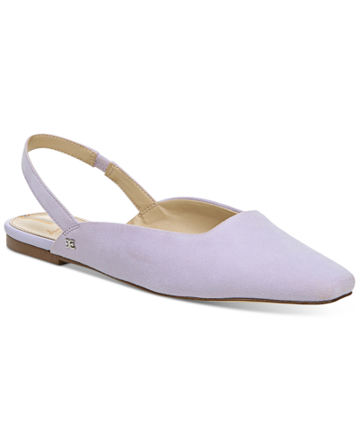 Shop Sam Edelman Women's Connel Slingback Snip Toe Flats Women's Shoes In Misty Lilac