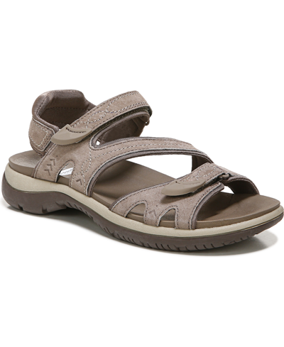 Shop Dr. Scholl's Women's Adelle 4 Ankle Strap Sandals Women's Shoes In Taupe Suede