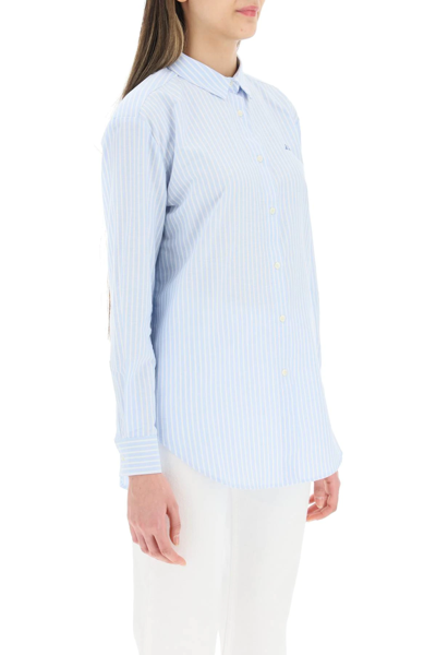 Shop Maison Labiche Embroidered Saint-ger Shirt In White,light Blue