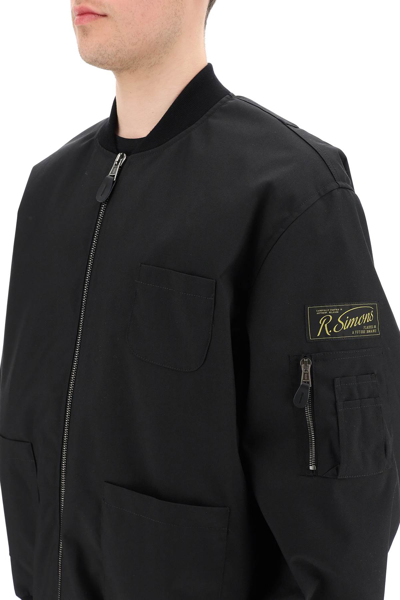 Shop Raf Simons School Uniform Bomber Echodomer In Black