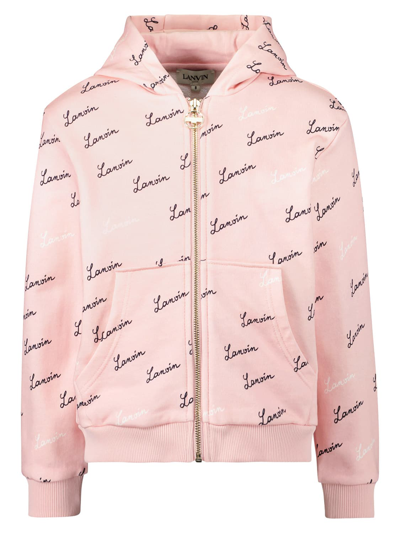 Shop Lanvin Kids Sweat Jacket For Girls In Pink
