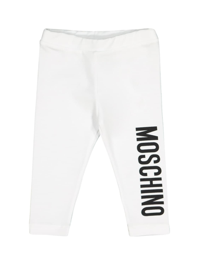 Shop Moschino Kids Leggings For Girls In White