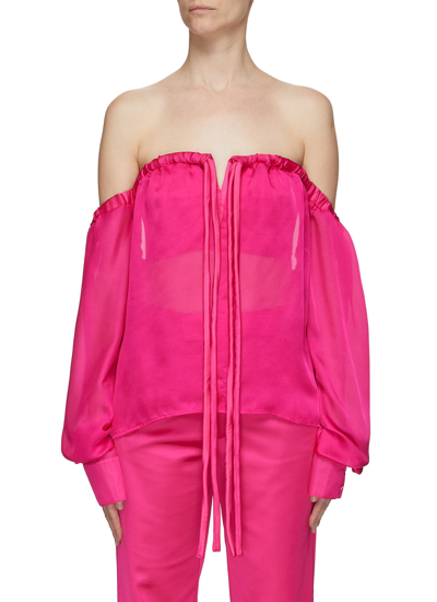 Rta 'camilla' Corset Off Shoulder Top In Pink | ModeSens