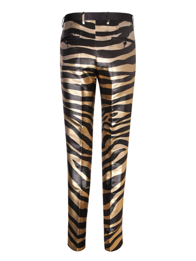 Shop Dolce & Gabbana Zebra Print Trousers In Multi