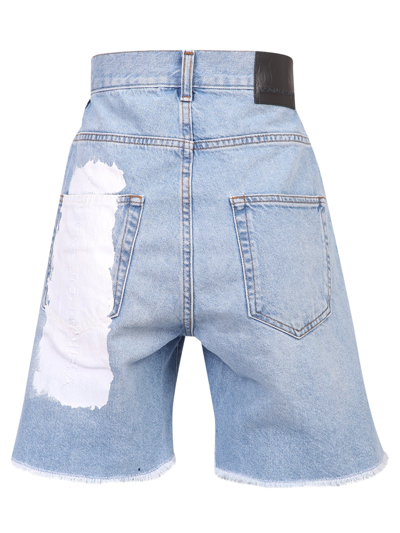 Shop Vision Of Super Raw-cut Denim Shorts In Blue