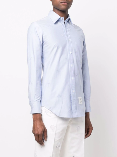 Shop Thom Browne Embroidered Kite Shirt In Blue
