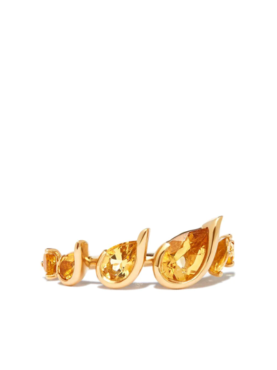 Shop Fernando Jorge 18kt Yellow Gold Flame Citrine Ring
