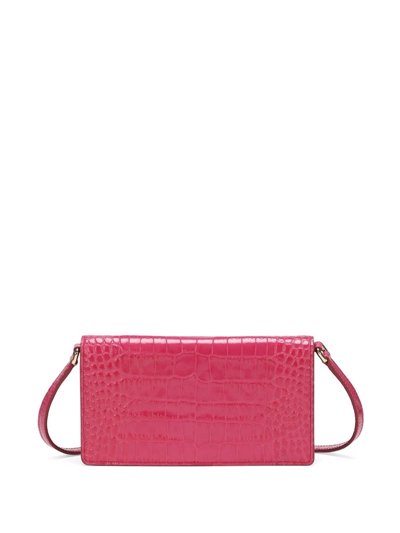 Shop Dolce & Gabbana Logo-tag Leather Phone Bag In Pink
