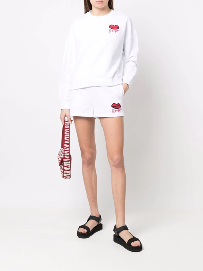 Shop Sonia Rykiel Graphic-print Cotton Sweatshirt In Weiss