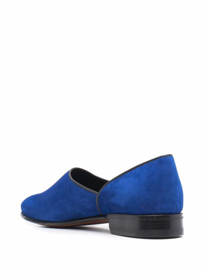 Shop Bode Suede House Shoes In Blau
