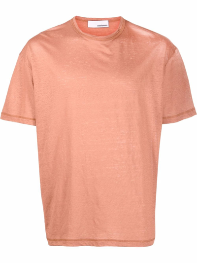 Shop Costumein Short-sleeve Linen T-shirt In Nude