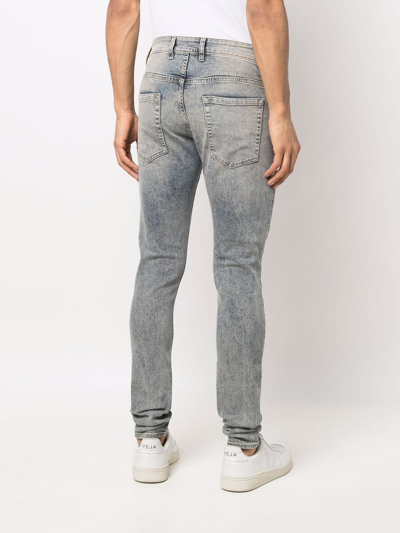 Shop Represent Stonewashed Slim-fit Jeans In Blau