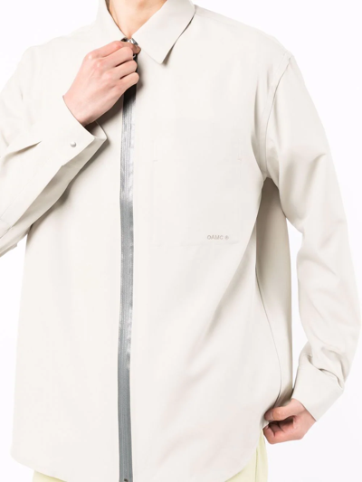 Shop Oamc Ian Zip-fastening Shirt In Grau