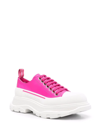 Shop Alexander Mcqueen Chunky-sole Lace-up Sneakers In Rosa