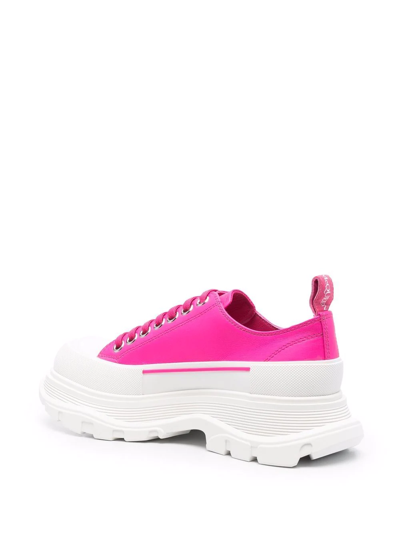 Shop Alexander Mcqueen Chunky-sole Lace-up Sneakers In Rosa