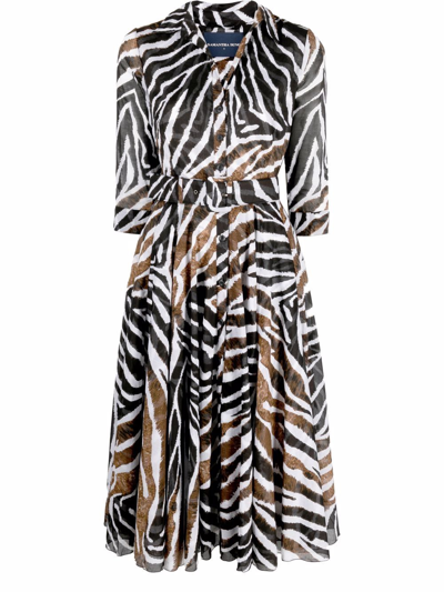 Samantha Sung Aster Sepia Shirt Dress In Schwarz