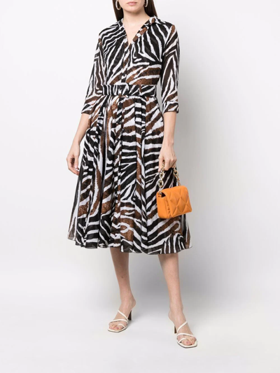 Samantha Sung Aster Sepia Shirt Dress In Schwarz