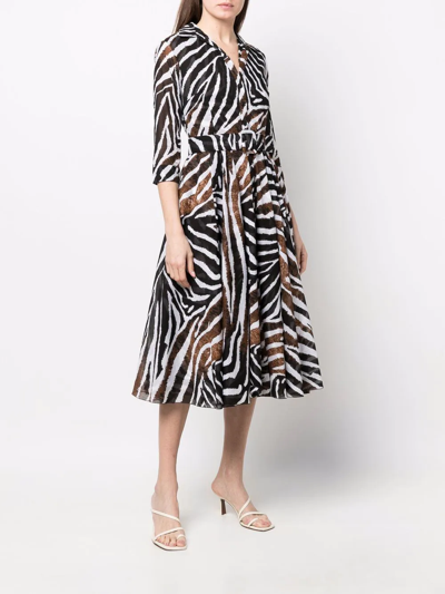 Samantha Sung Aster Sepia Shirt Dress In Schwarz