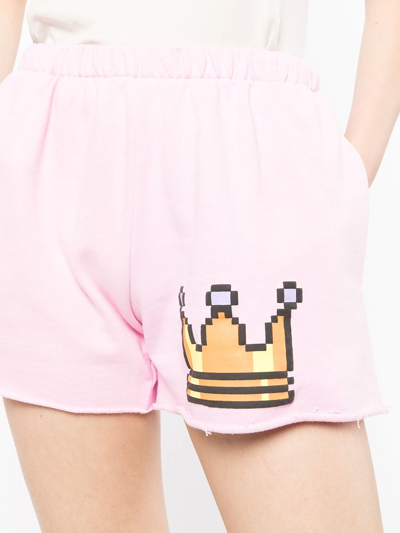 Natasha Zinko Graphic Print Shorts In Rosa